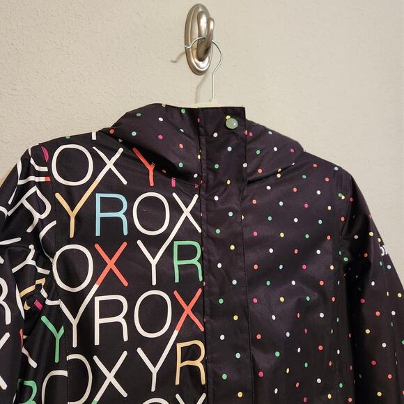 Roxy Girls Black Winter Snow Boarding Coat Size 12 - Picture 2 of 11